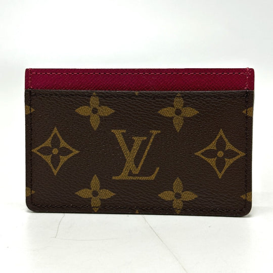 LOUIS VUITTON Card Case M60703 Monogram Vernis Canvas Brown Monogram Porto cult · Simple