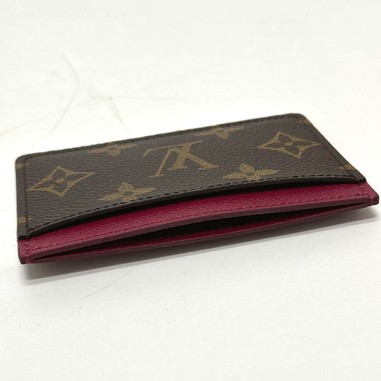 LOUIS VUITTON Card Case M60703 Monogram Vernis Canvas Brown Monogram Porto cult · Simple