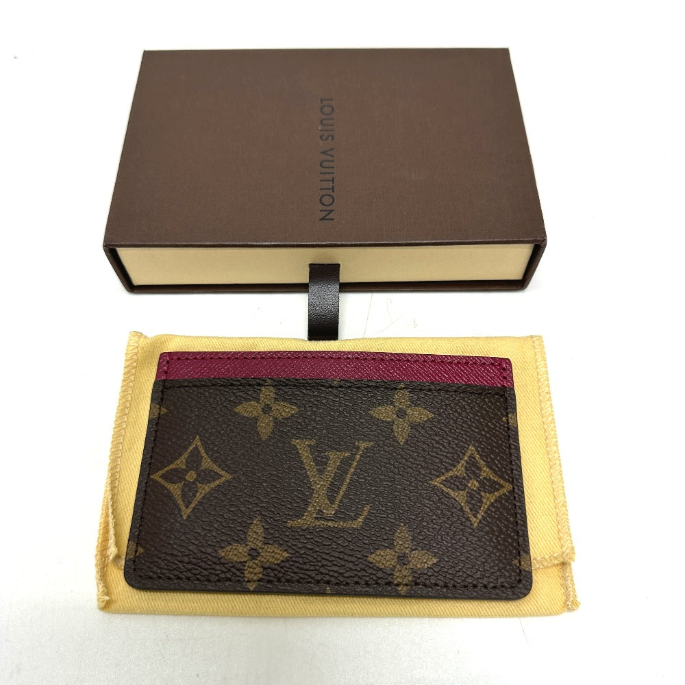 LOUIS VUITTON Card Case M60703 Monogram Vernis Canvas Brown Monogram Porto cult · Simple