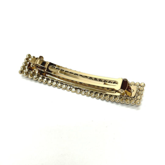 CHANEL Valletta Gold Plated gold logo Women Used Authentic