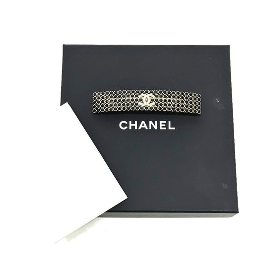 CHANEL Valletta Gold Plated gold logo Women Used Authentic