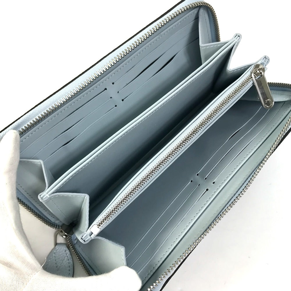 LOUIS VUITTON Long Wallet Purse M82197 Monogram Mahina blue Monogram Mahina Zippy wallet