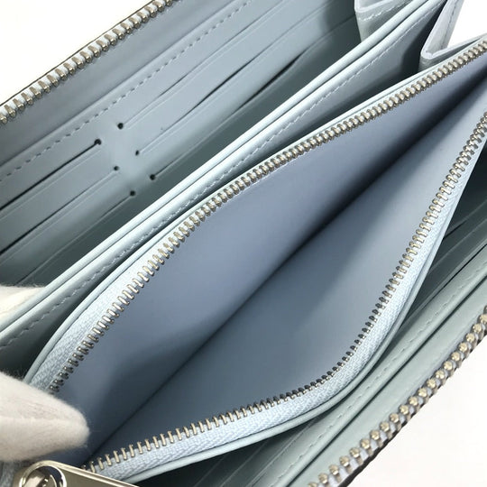 LOUIS VUITTON Long Wallet Purse M82197 Monogram Mahina blue Monogram Mahina Zippy wallet