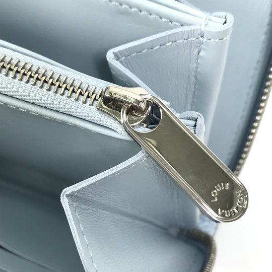 LOUIS VUITTON Long Wallet Purse M82197 Monogram Mahina blue Monogram Mahina Zippy wallet