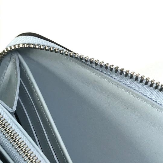 LOUIS VUITTON Long Wallet Purse M82197 Monogram Mahina blue Monogram Mahina Zippy wallet