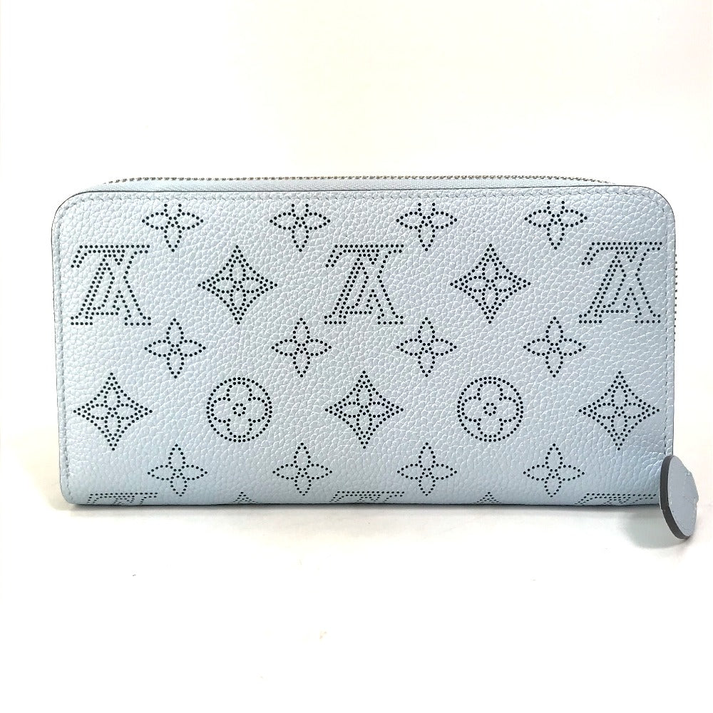 LOUIS VUITTON Long Wallet Purse M82197 Monogram Mahina blue Monogram Mahina Zippy wallet