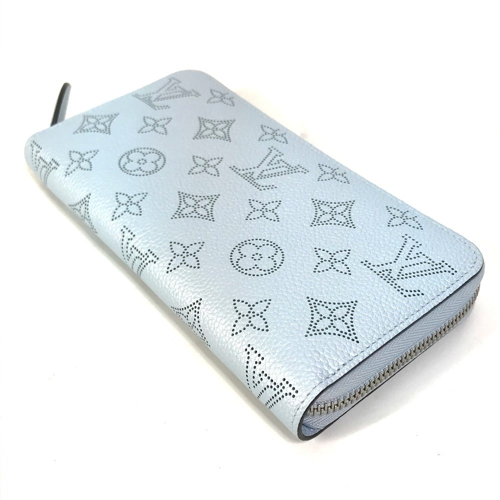 LOUIS VUITTON Long Wallet Purse M82197 Monogram Mahina blue Monogram Mahina Zippy wallet