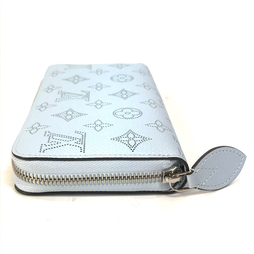 LOUIS VUITTON Long Wallet Purse M82197 Monogram Mahina blue Monogram Mahina Zippy wallet