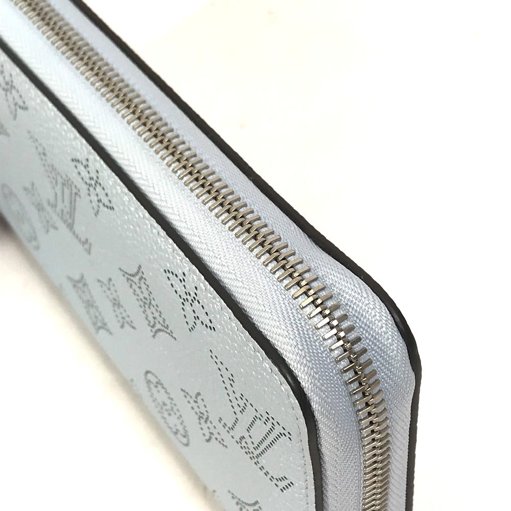 LOUIS VUITTON Long Wallet Purse M82197 Monogram Mahina blue Monogram Mahina Zippy wallet