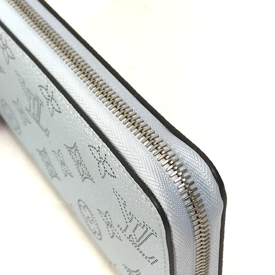 LOUIS VUITTON Long Wallet Purse M82197 Monogram Mahina blue Monogram Mahina Zippy wallet