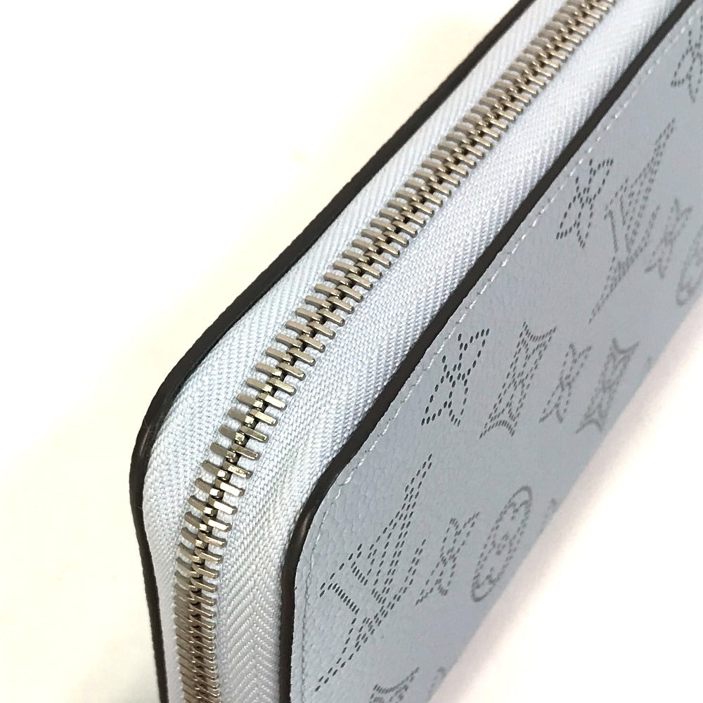 LOUIS VUITTON Long Wallet Purse M82197 Monogram Mahina blue Monogram Mahina Zippy wallet