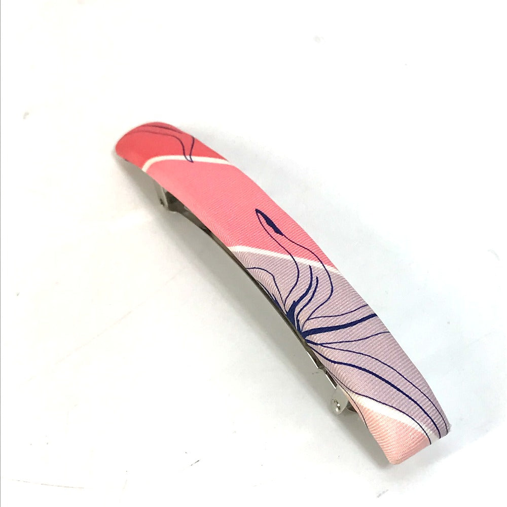 HERMES Valletta silk pink hair accessory Overall handle Women Used Authentic