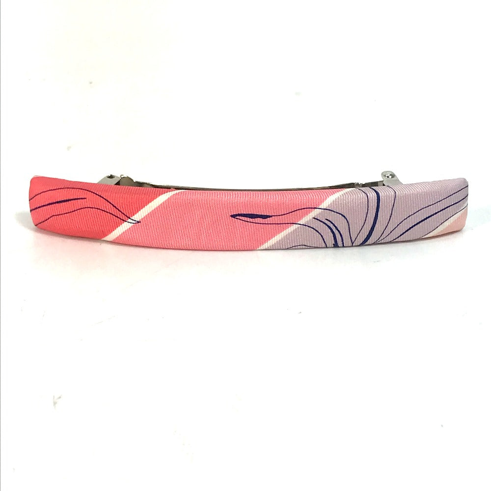 HERMES Valletta silk pink hair accessory Overall handle Women Used Authentic