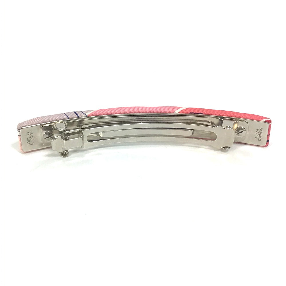 HERMES Valletta silk pink hair accessory Overall handle Women Used Authentic