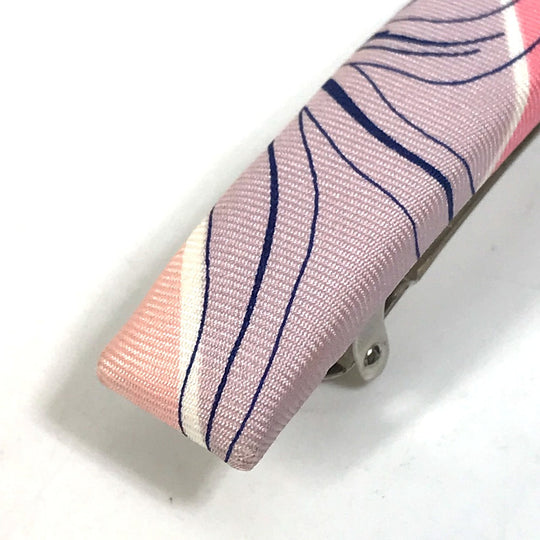 HERMES Valletta silk pink hair accessory Overall handle Women Used Authentic