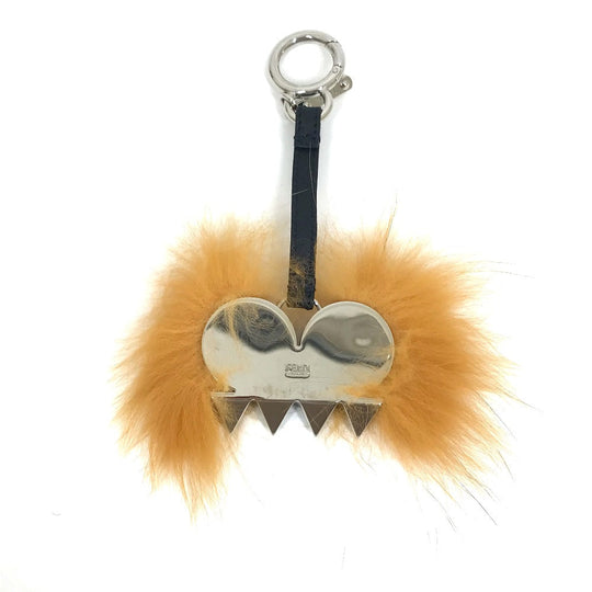 FENDI Bag charm 7AR541 Metal, Fur multicolor fur monster