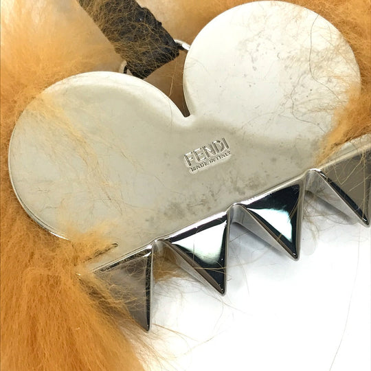 FENDI Bag charm 7AR541 Metal, Fur multicolor fur monster