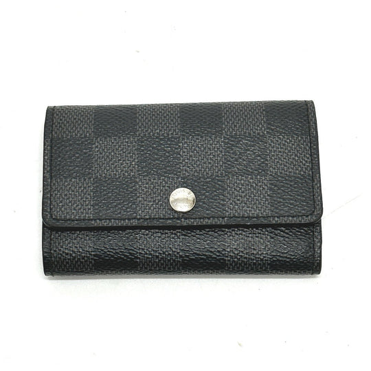 LOUIS VUITTON Key case Key holder  N62662 Damier Grafitto Canvas black Damier Grafitte Multicles6 mens Used Authentic