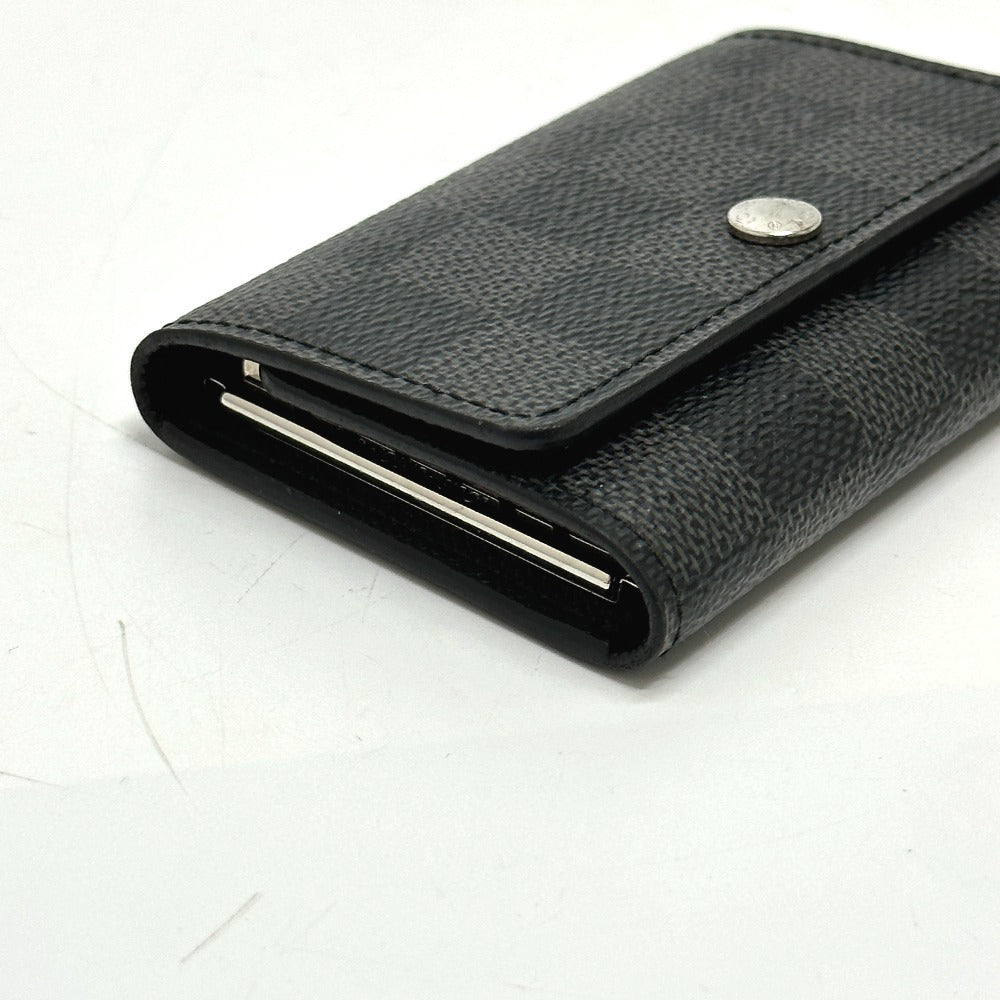 LOUIS VUITTON Key case Key holder  N62662 Damier Grafitto Canvas black Damier Grafitte Multicles6 mens Used Authentic