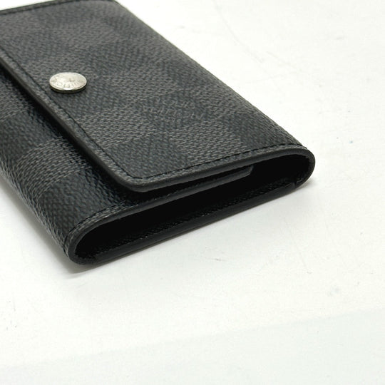 LOUIS VUITTON Key case Key holder  N62662 Damier Grafitto Canvas black Damier Grafitte Multicles6 mens Used Authentic