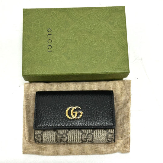 GUCCI Key case Key holder  456118 GG Supreme Canvas beige GG Marmont six hooks Women Used Authentic