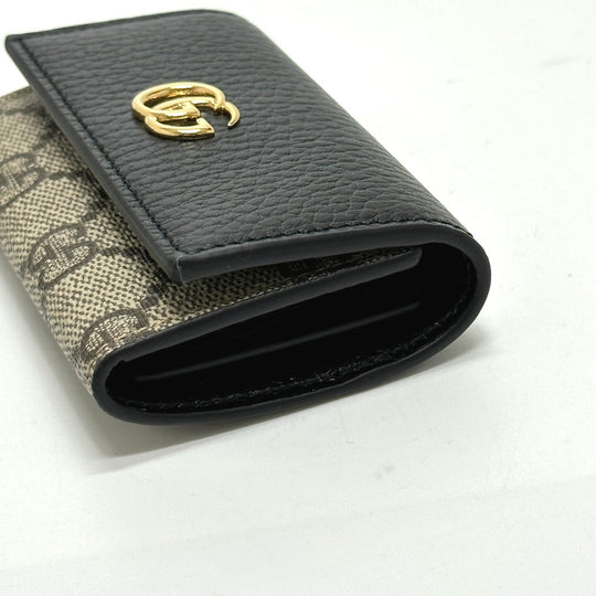 GUCCI Key case Key holder  456118 GG Supreme Canvas beige GG Marmont six hooks Women Used Authentic