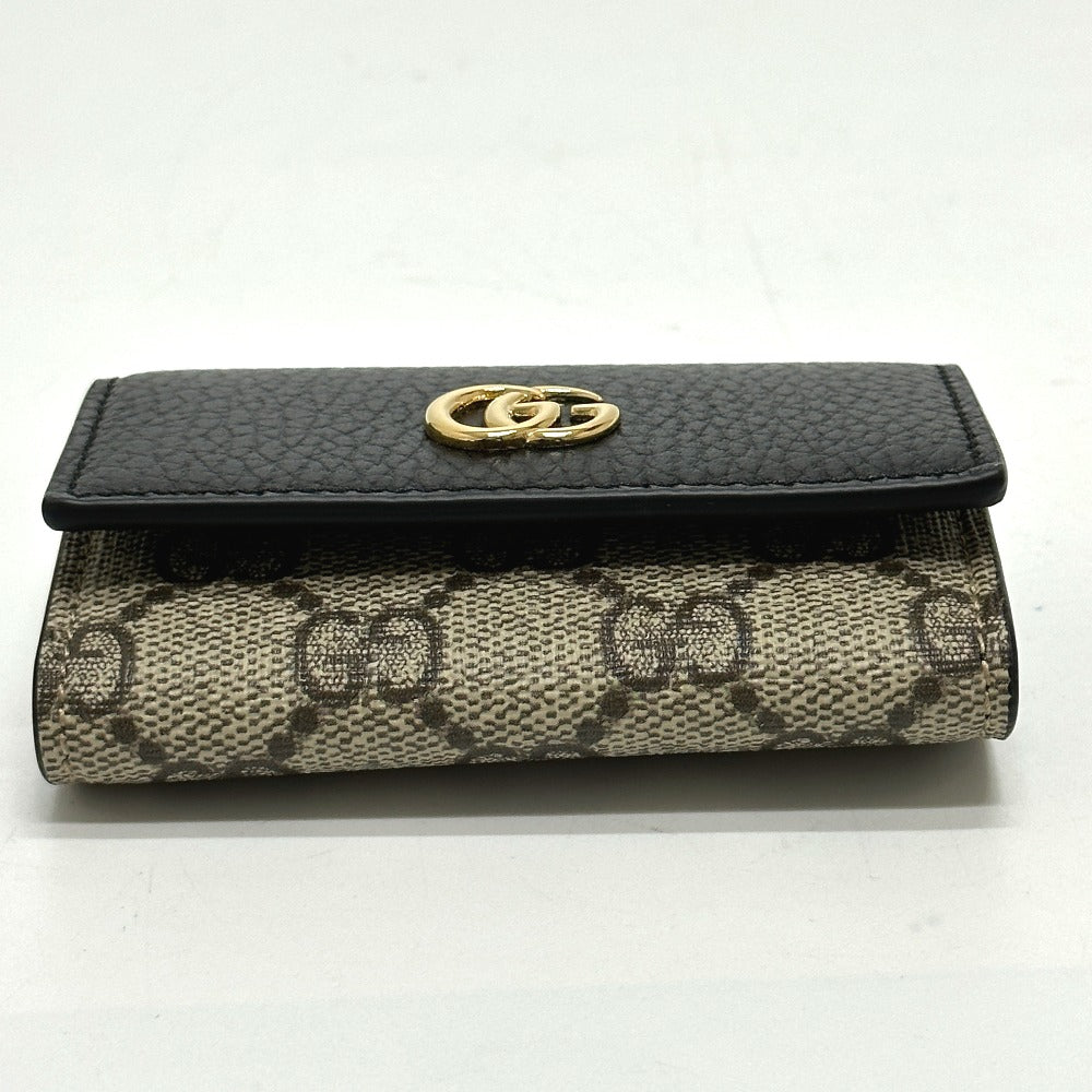 GUCCI Key case Key holder  456118 GG Supreme Canvas beige GG Marmont six hooks Women Used Authentic