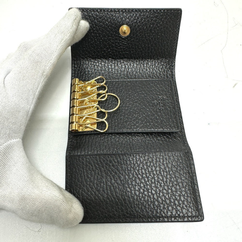 GUCCI Key case Key holder  456118 GG Supreme Canvas beige GG Marmont six hooks Women Used Authentic