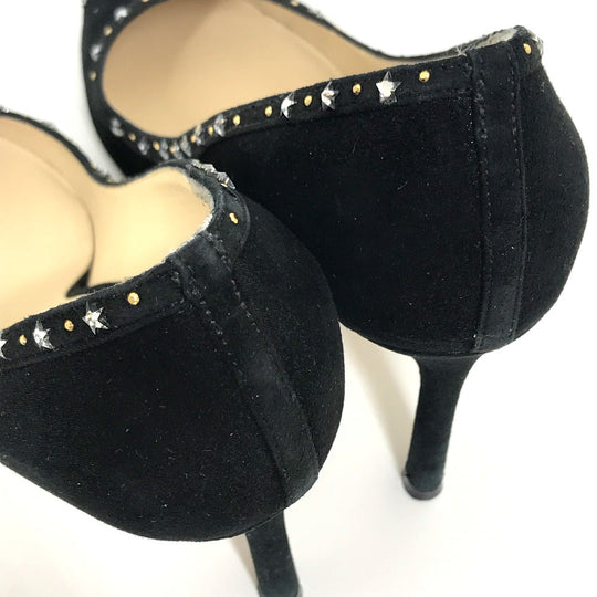 JIMMY CHOO pumps suede, suede black Star studs Women 35.5 Used Authentic