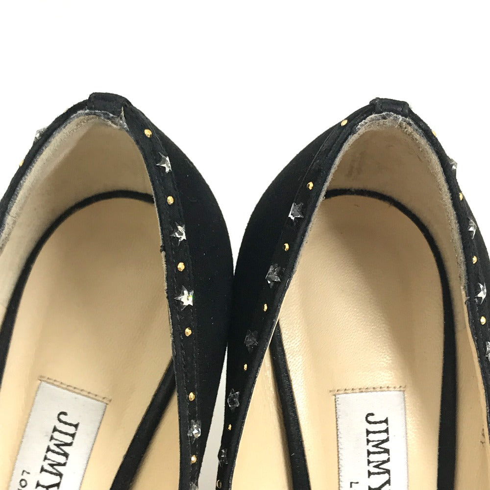 JIMMY CHOO pumps suede, suede black Star studs Women 35.5 Used Authentic