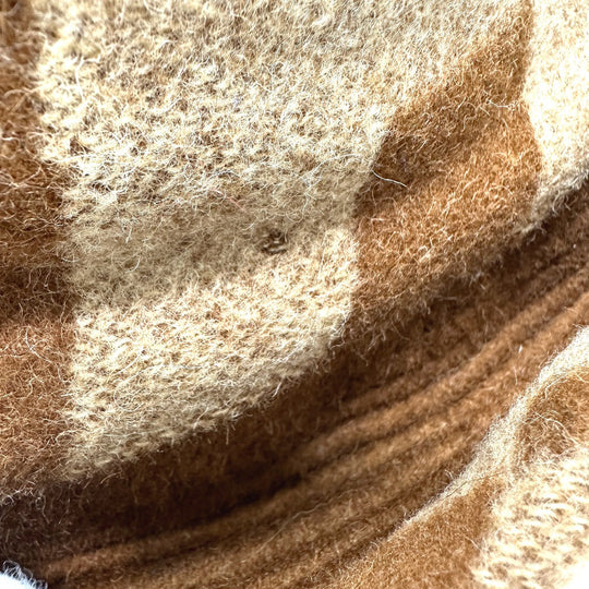 HERMES hat , Camel Brown H logo camel hat Women 57 Used Authentic