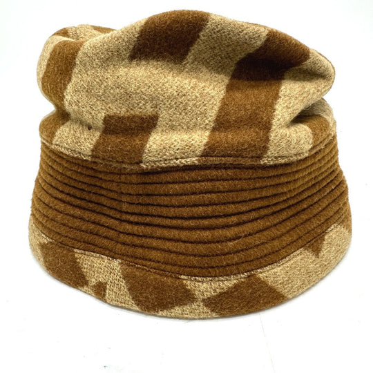 HERMES hat , Camel Brown H logo camel hat Women 57 Used Authentic