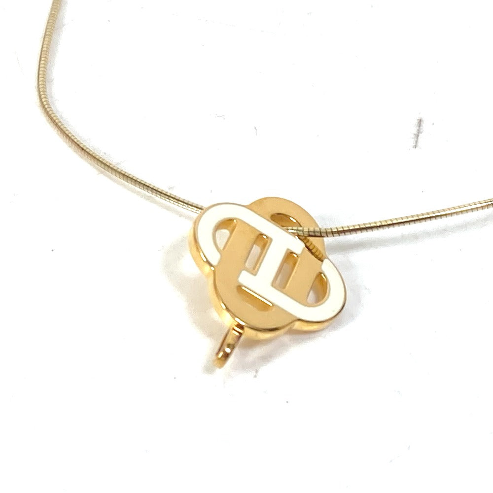 HERMES Necklace SV925 gold Chene Dunkle Isatis to Saint Colori Women Used Authentic
