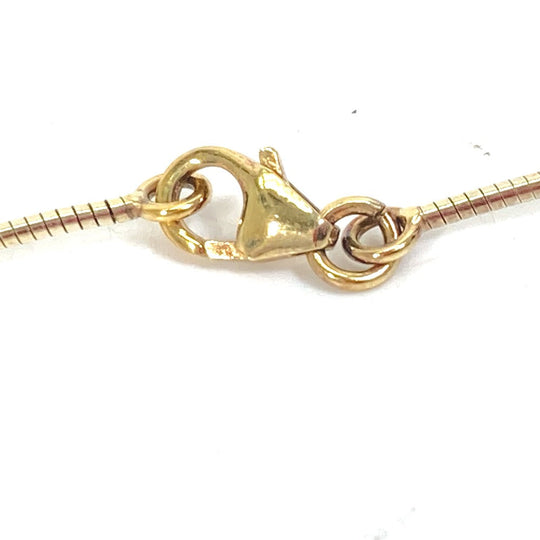 HERMES Necklace SV925 gold Chene Dunkle Isatis to Saint Colori Women Used Authentic