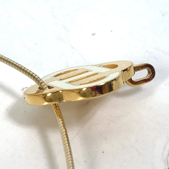 HERMES Necklace SV925 gold Chene Dunkle Isatis to Saint Colori Women Used Authentic