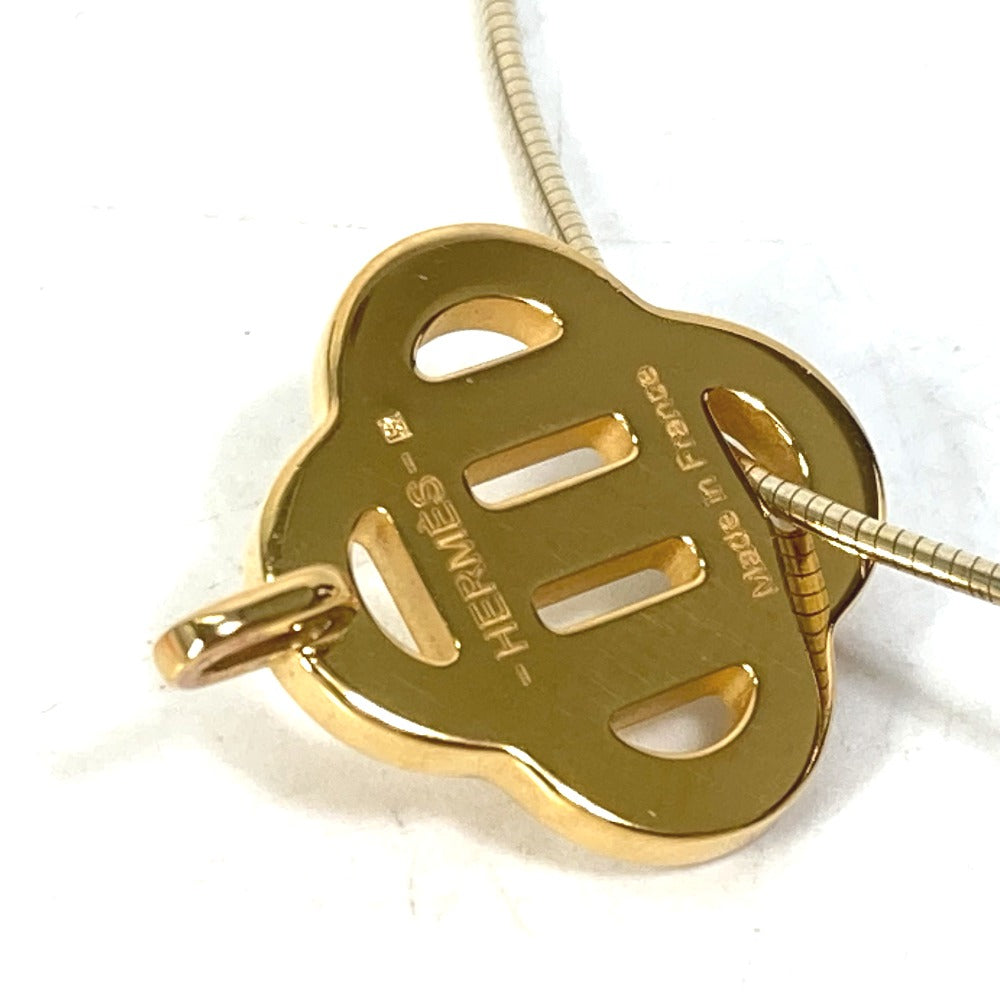 HERMES Necklace SV925 gold Chene Dunkle Isatis to Saint Colori Women Used Authentic