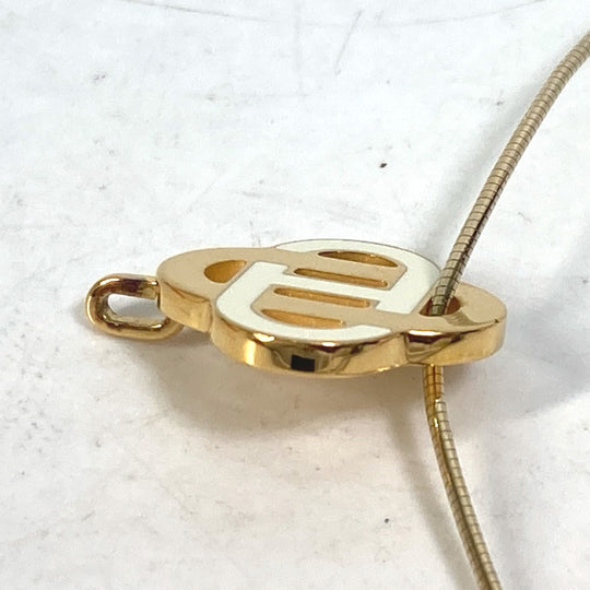HERMES Necklace SV925 gold Chene Dunkle Isatis to Saint Colori Women Used Authentic