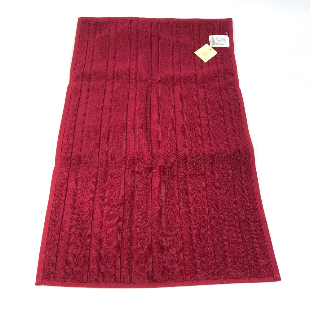 HERMES towel 101300M-09 cotton Red H logo labyrinth Women Used Authentic