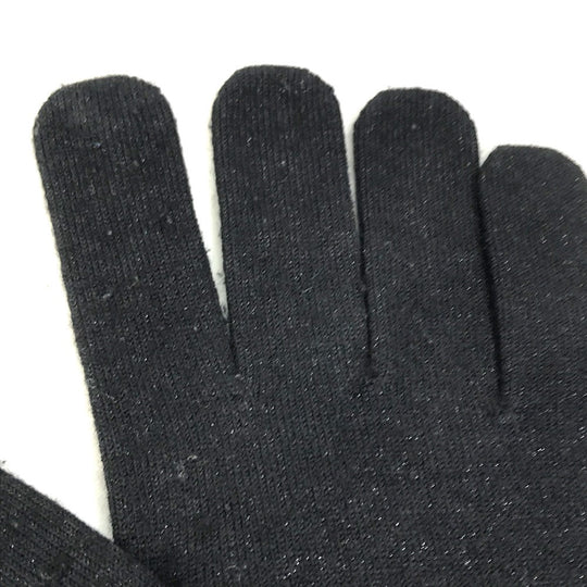 LOUIS VUITTON gloves Cashmere, Silk black LV logo Women Used Authentic