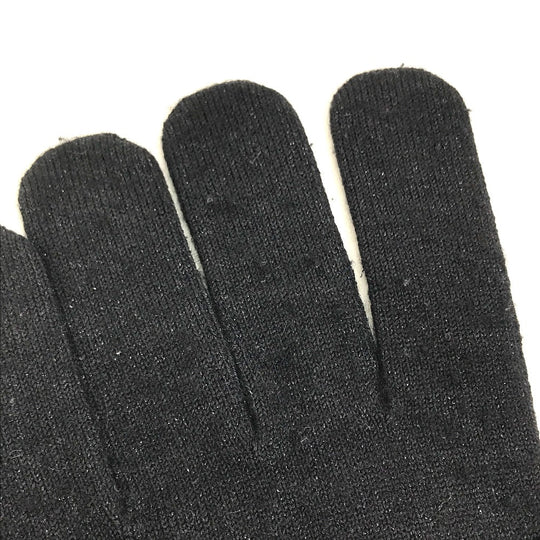LOUIS VUITTON gloves Cashmere, Silk black LV logo Women Used Authentic