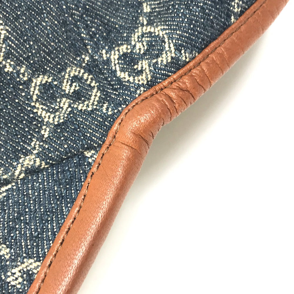 GUCCI cap 656206 GG canvas Navy denim GG logo Women(Unisex) M 58cm Used Authentic