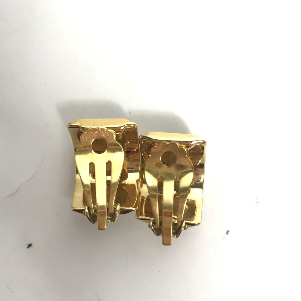 HERMES Earring Gold Plated green Accessories Emile Women Used Authentic