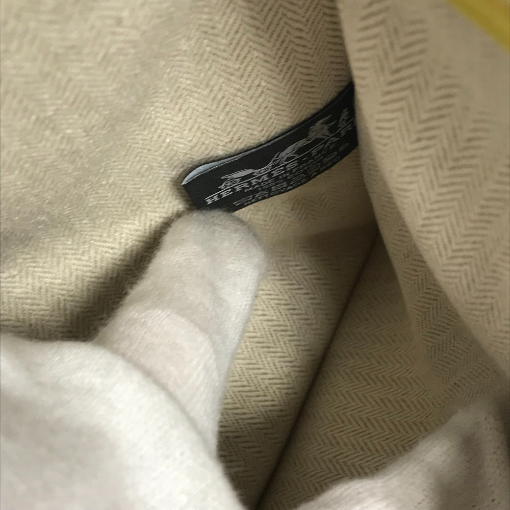 HERMES Pouch Tower ash yellow Makeup pouch Cosmetics Pouch H tissage