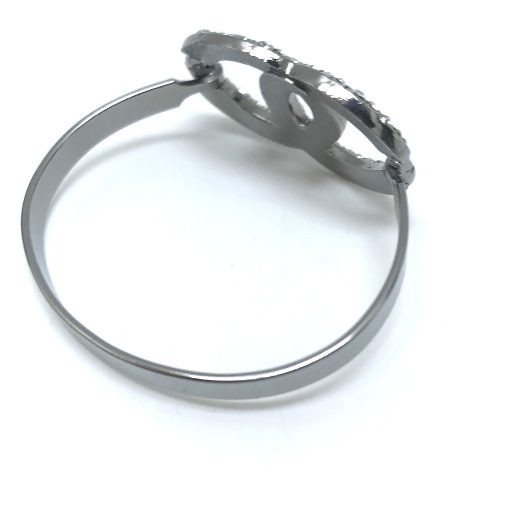CHANEL bracelet Metal, Rhinestone Silver Accessories COCO Mark CC Rhinestone Women Used Authentic