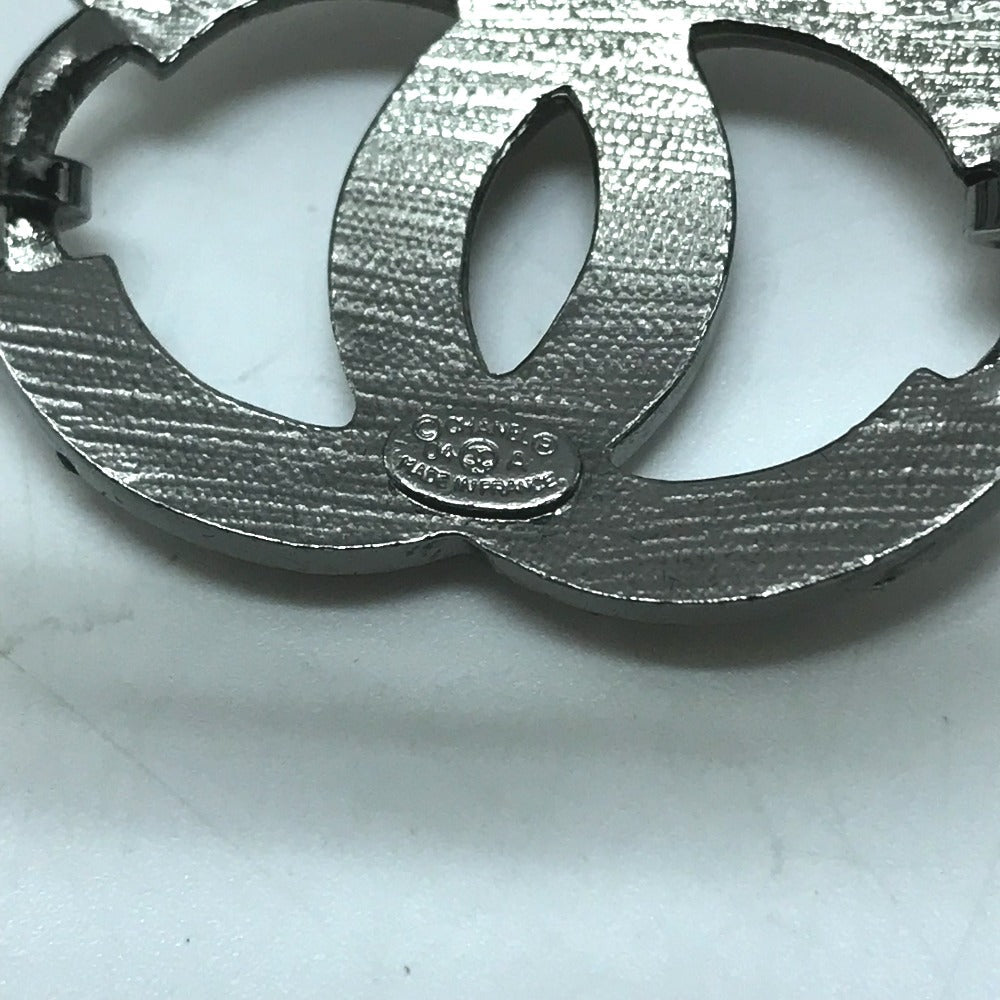CHANEL bracelet Metal, Rhinestone Silver Accessories COCO Mark CC Rhinestone Women Used Authentic