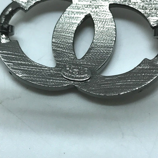 CHANEL bracelet Metal, Rhinestone Silver Accessories COCO Mark CC Rhinestone Women Used Authentic