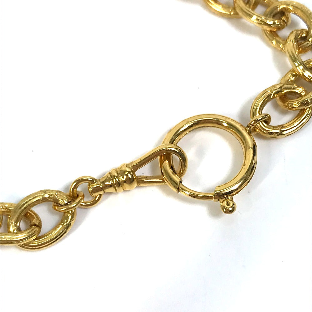 CHANEL Necklace Gold Plated gold COCO Mark Chain
