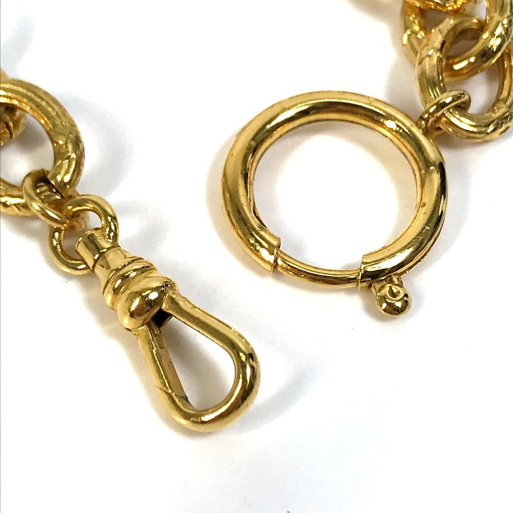 CHANEL Necklace Gold Plated gold COCO Mark Chain