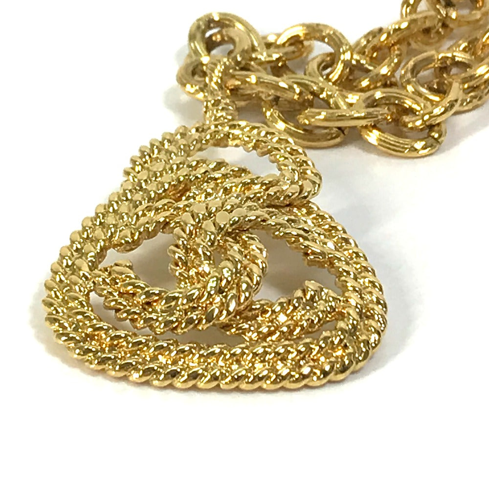 CHANEL Necklace Gold Plated gold COCO Mark Chain