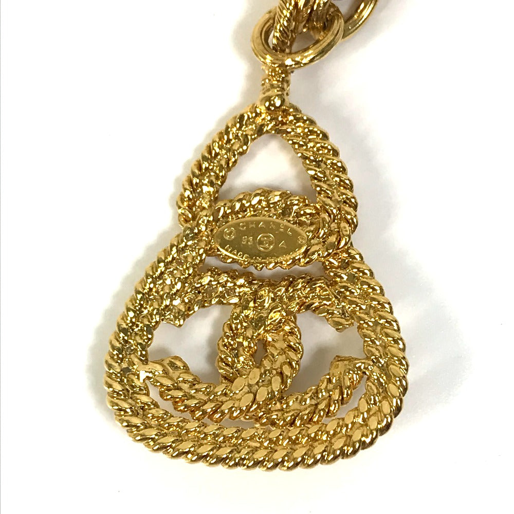 CHANEL Necklace Gold Plated gold COCO Mark Chain